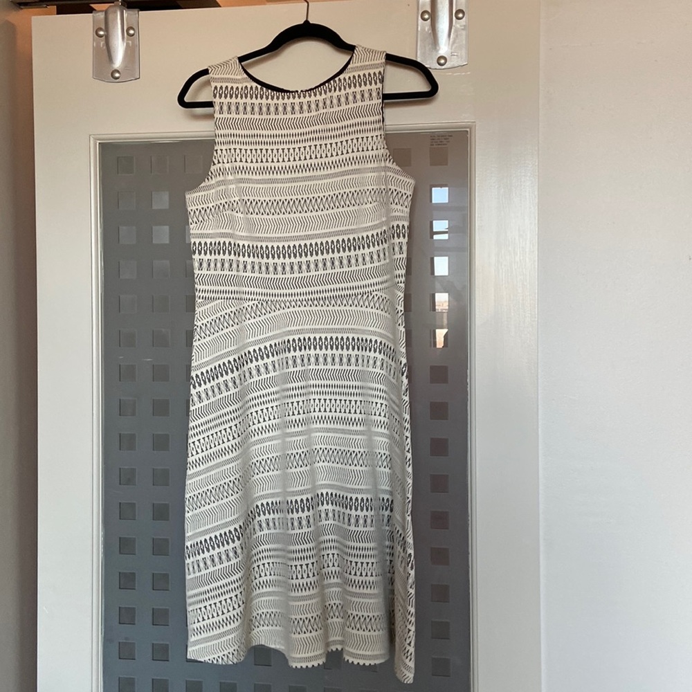 Banana Republic gray and white dress